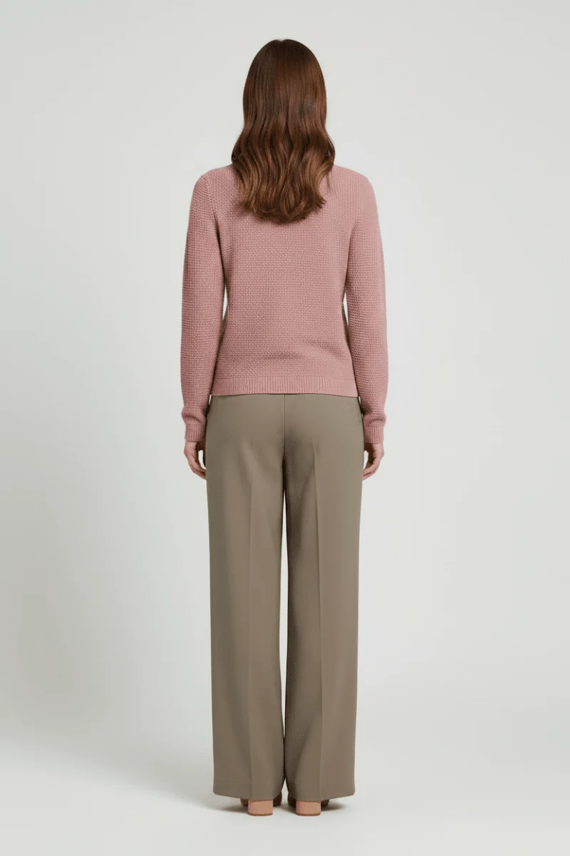 Vila Pullover Rundhals Langarm Strick Top Nostalgia Rose