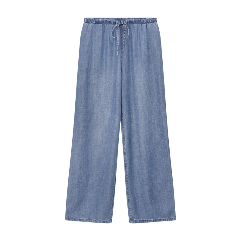 Weite Hose im Denim-Look