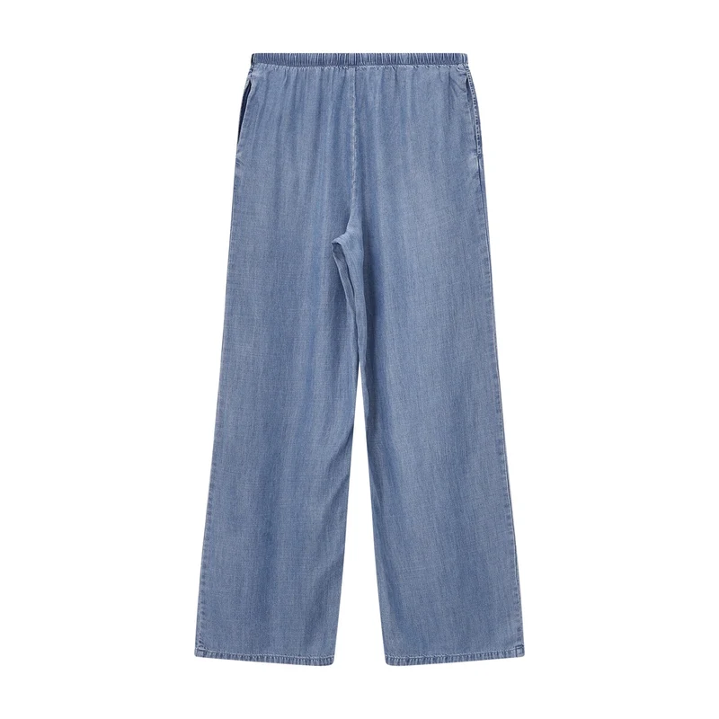 Weite Hose im Denim-Look