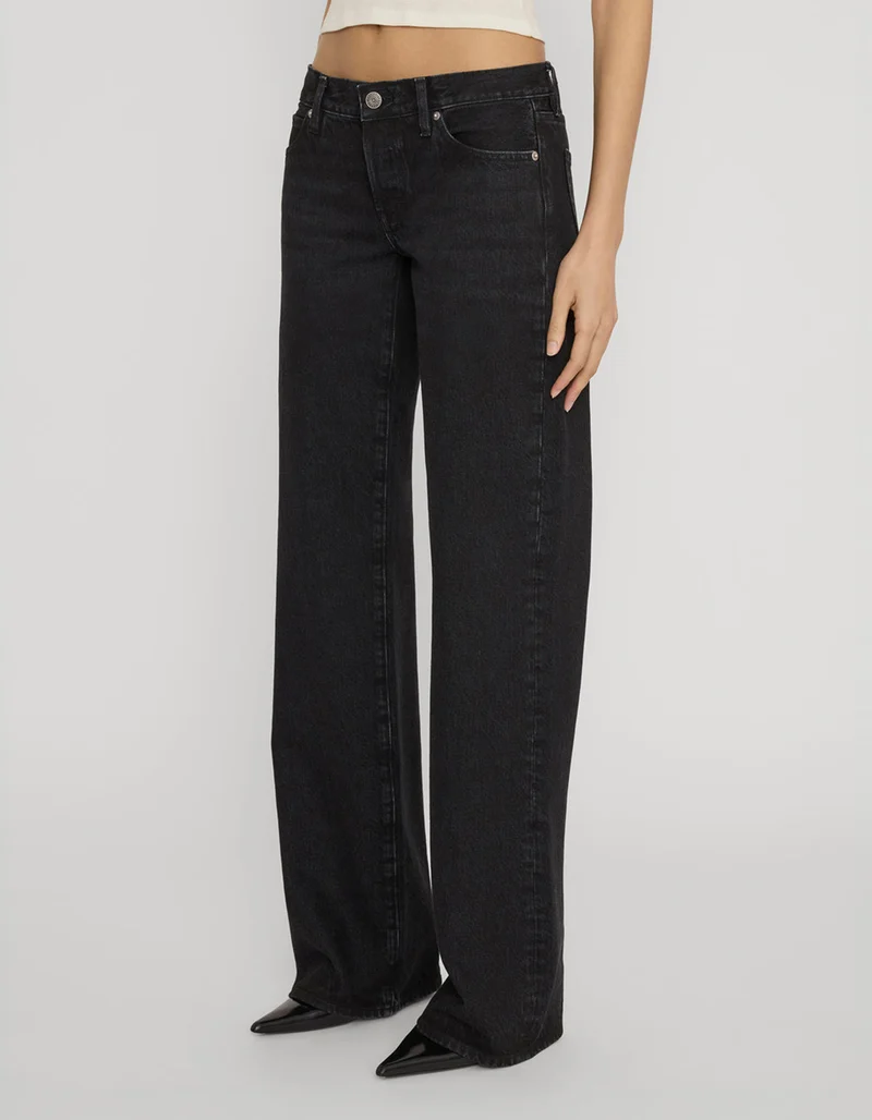 Low Rise Wide-Leg Jeans The Gray