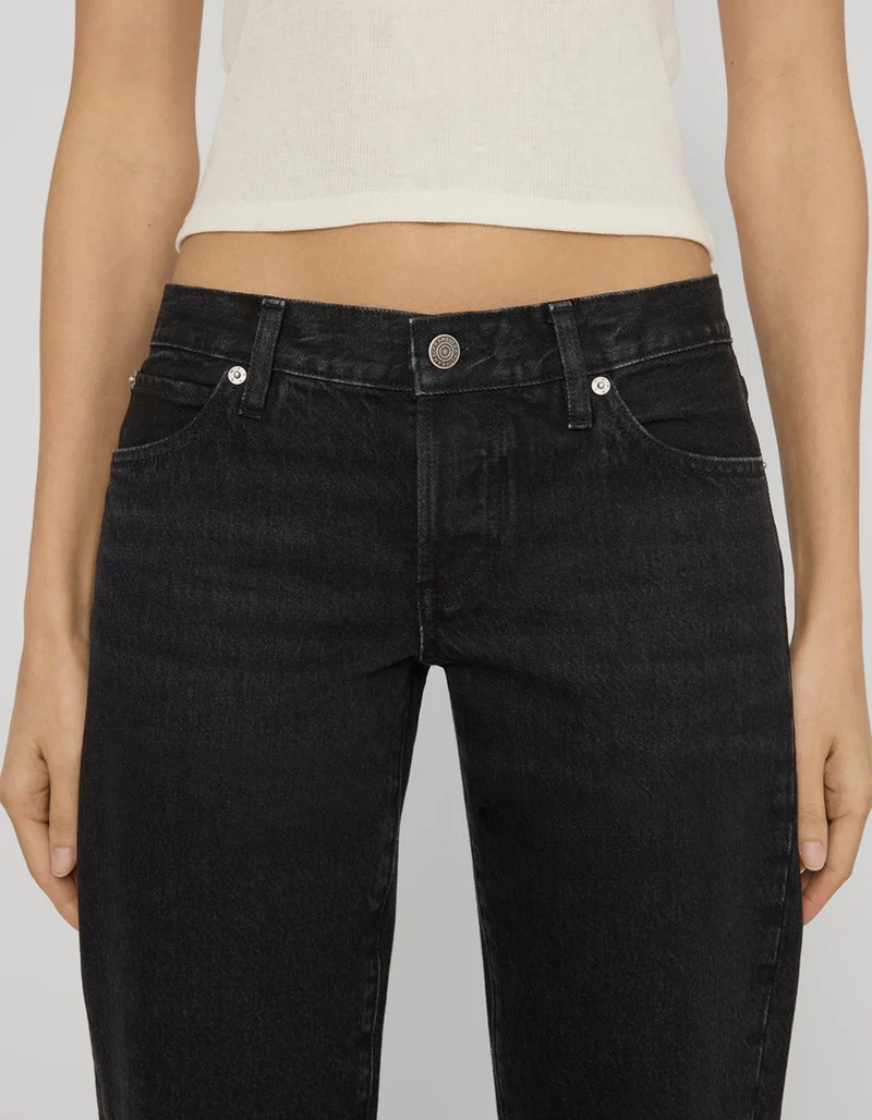 Low Rise Wide-Leg Jeans The Gray