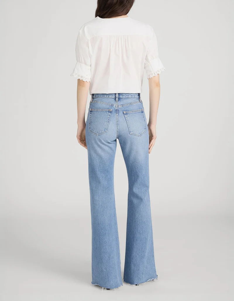 Mid Raise Flared-Leg Jeans The LAX