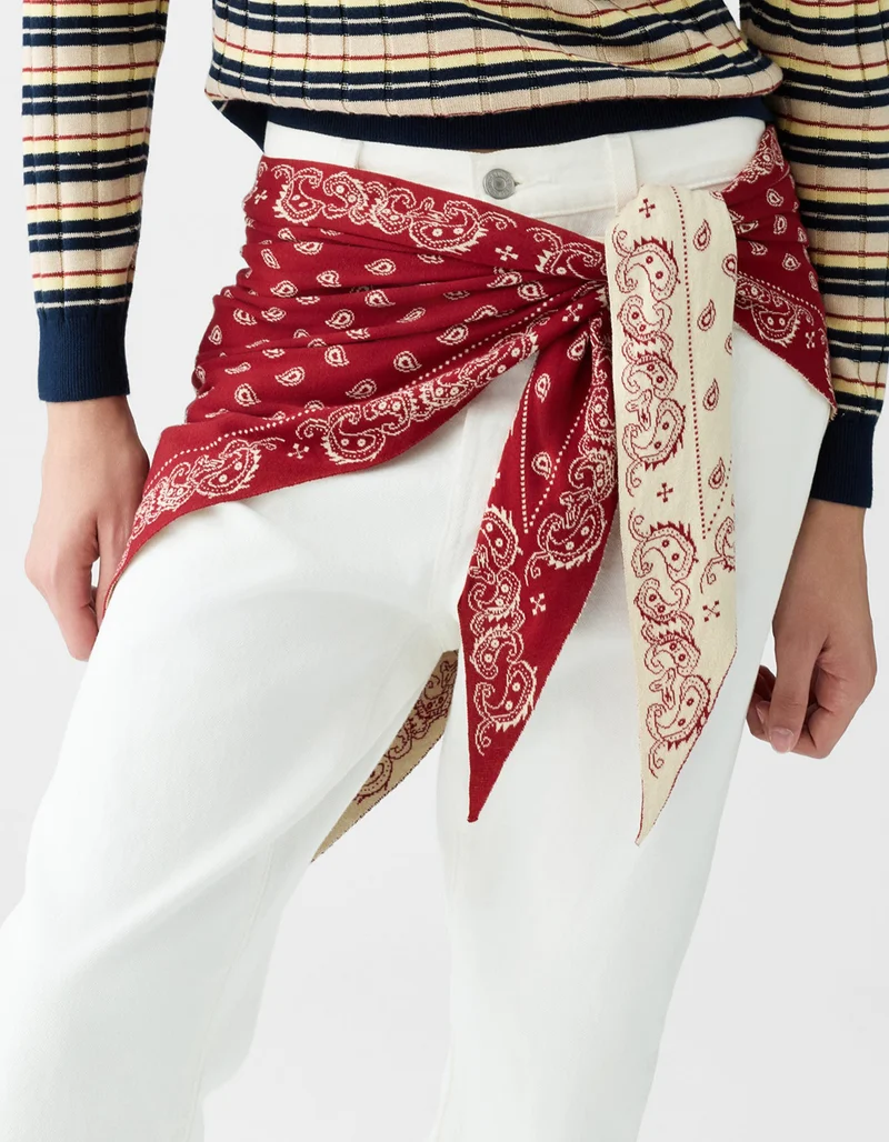 Triangel-Tuch The Wild Rag Reversible Paisley mit Seidenanteil