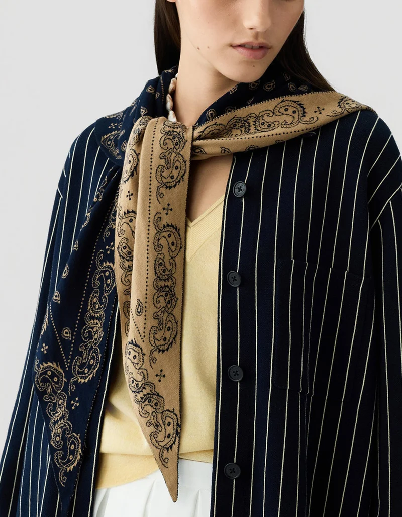 Triangel-Tuch The Wild Rag Reversible Paisley mit Seidenanteil