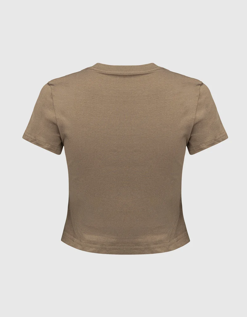Cropped-T-Shirt Classic Baby mit Strass-Verzierung