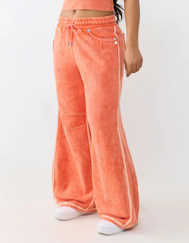 Bedruckte Barrel-Leg Jogginghose