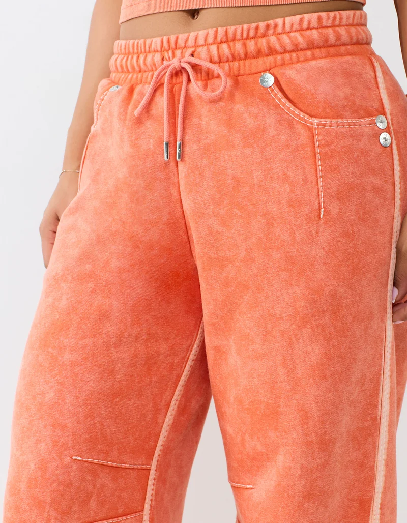 Bedruckte Barrel-Leg Jogginghose