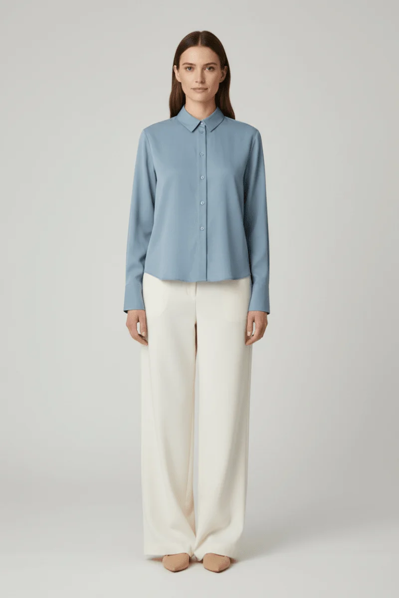 Samsoe Samsoe SAMINA LS SHIRT 14028 in der Farbe Windward Blue