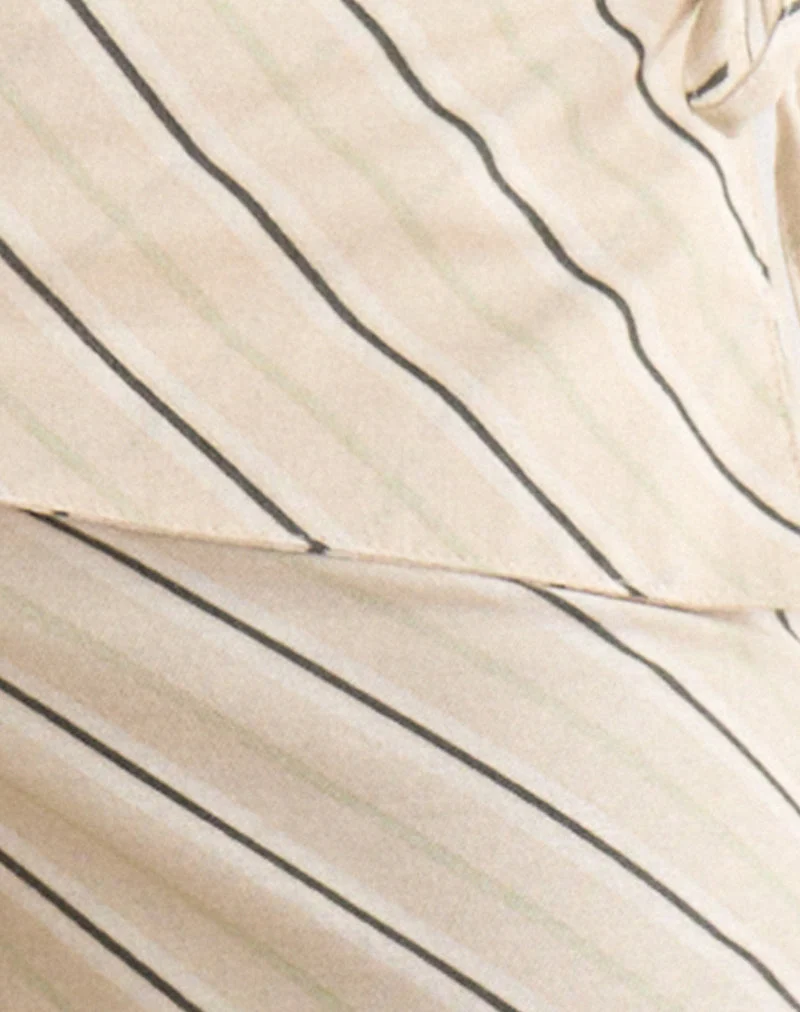 Hose „Faria“ in „Tilt Lines“ Beige