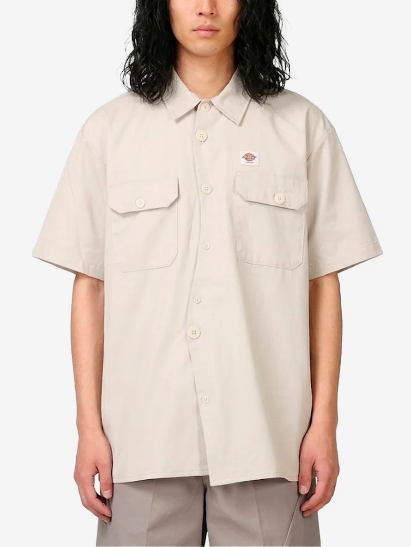 Camicia utility a manica corta beige x Dickies