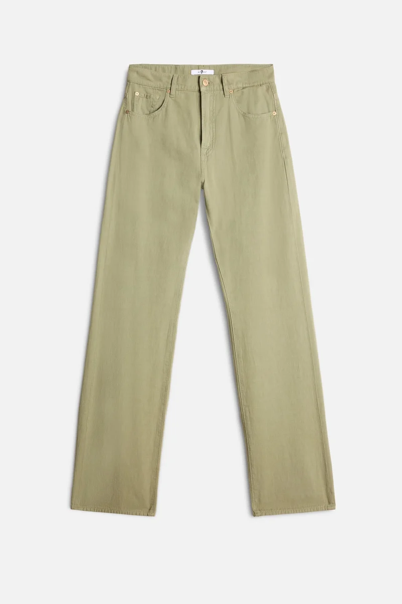 Linen Blend Tess Trouser in Palm