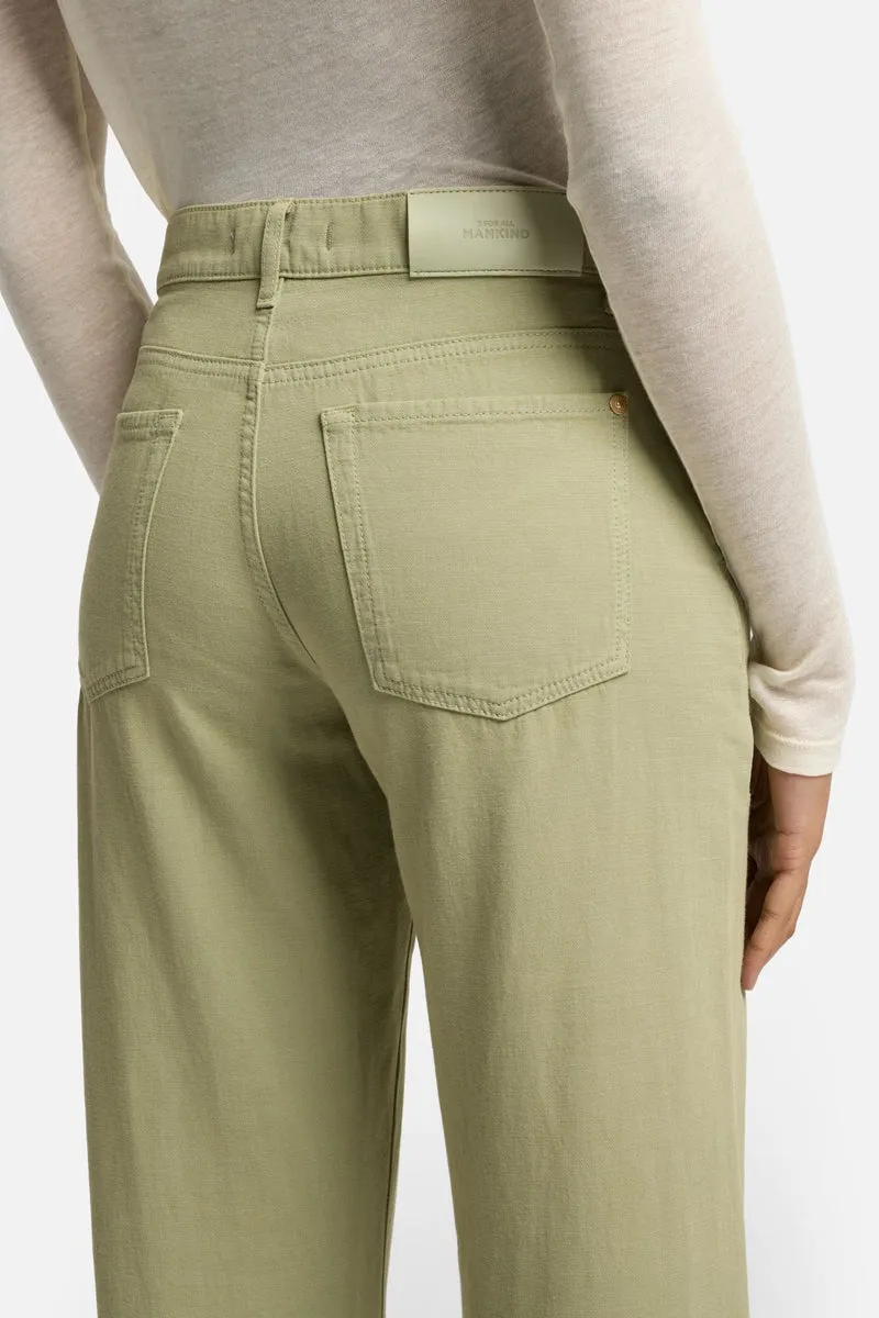 Linen Blend Tess Trouser in Palm