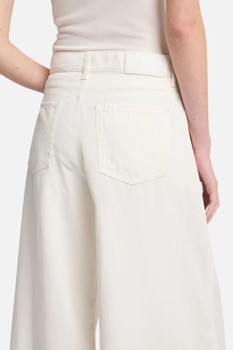 Linen Blend Willow Palazzo Wide in Ostuni