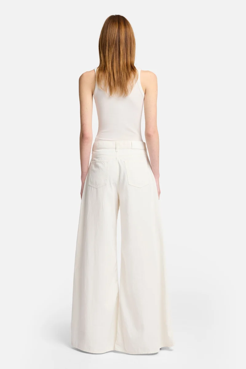 Linen Blend Willow Palazzo Wide in Ostuni