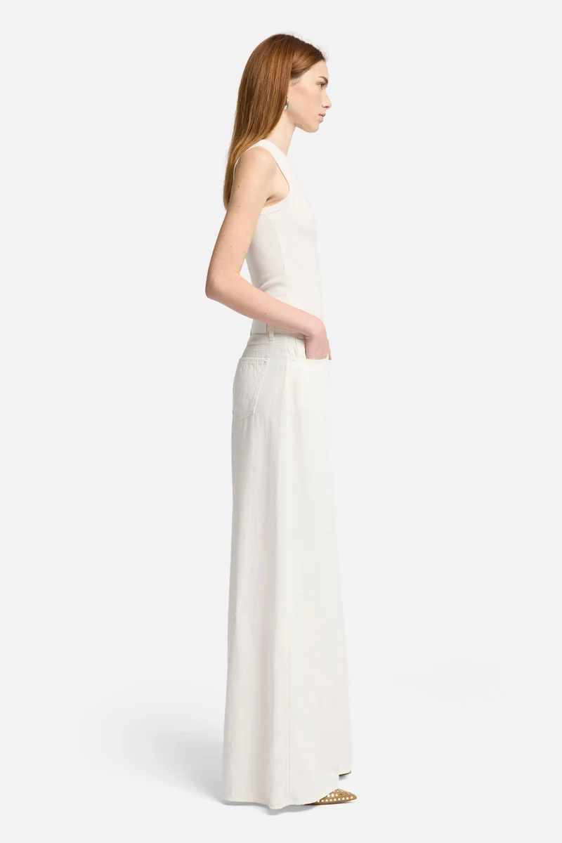 Linen Blend Willow Palazzo Wide in Ostuni