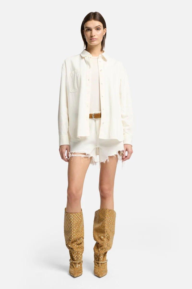 Linen Blend Easy Shirt in Ostuni