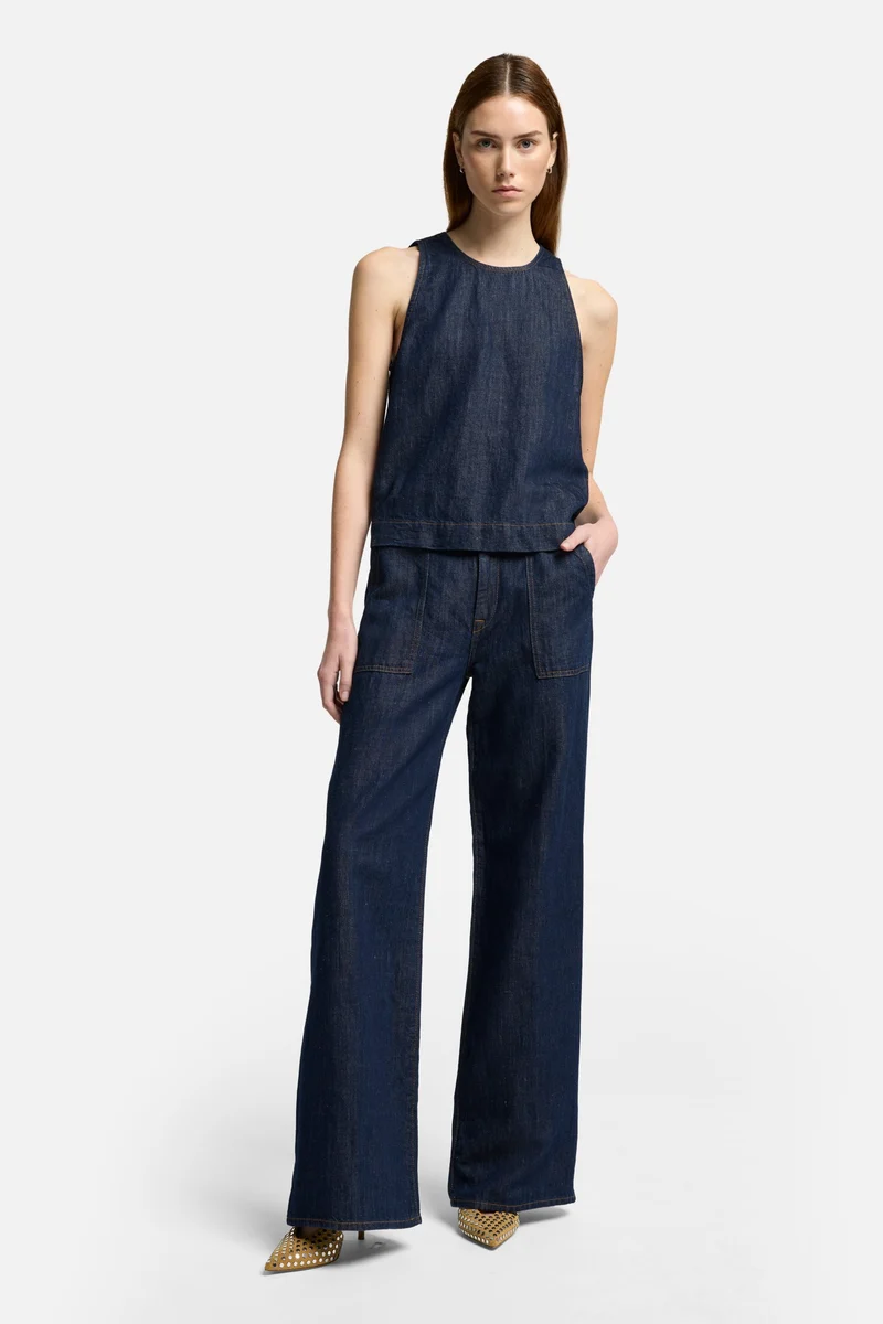 Indigo Linen Lotta in Blueberry