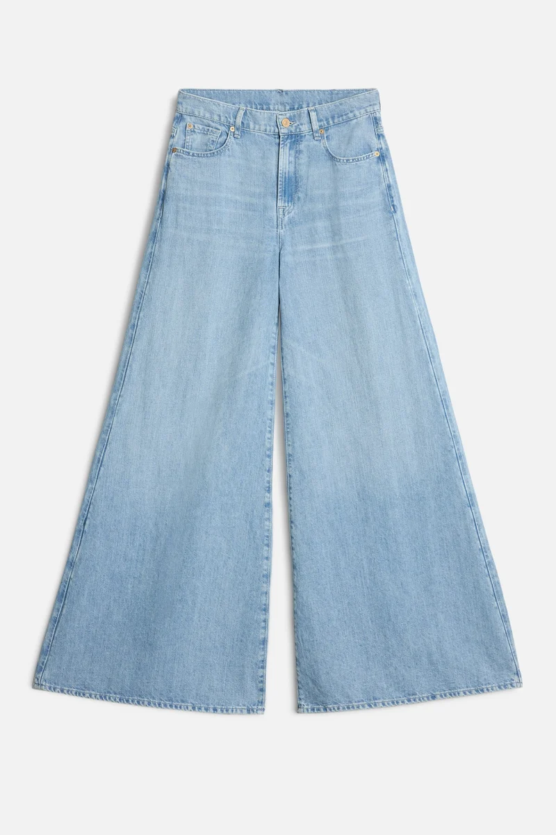 Indigo Linen Willow Palazzo Wide Leg in Kansas