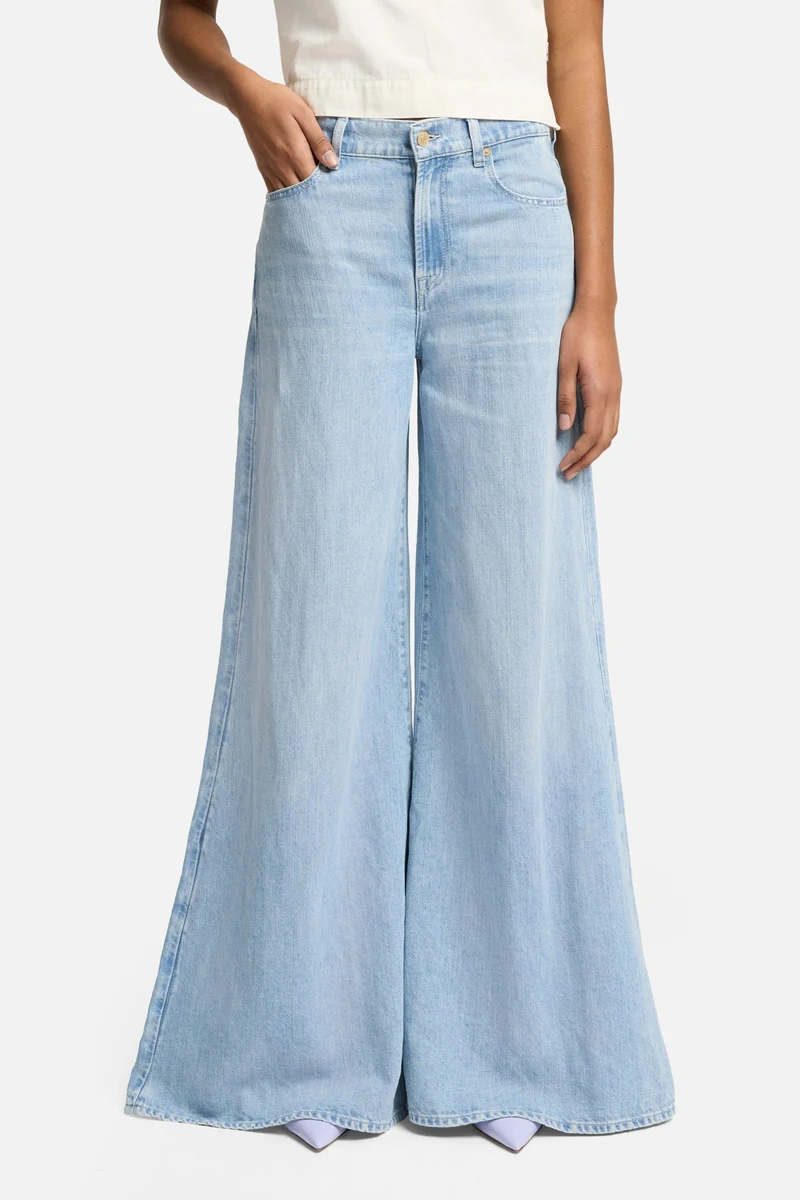 Indigo Linen Willow Palazzo Wide Leg in Kansas