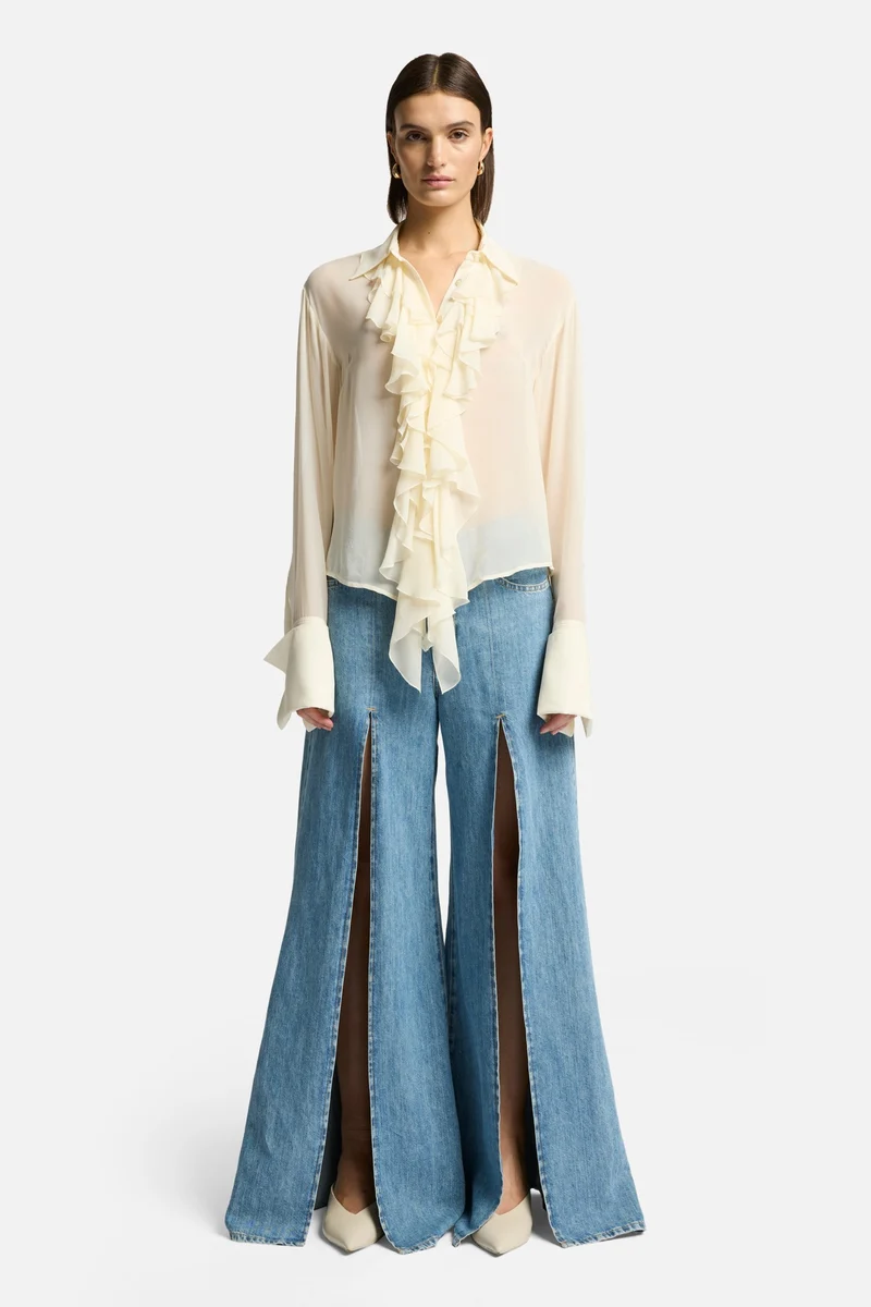 Indigo Linen Willow Palazzo Wide Leg in Arizona