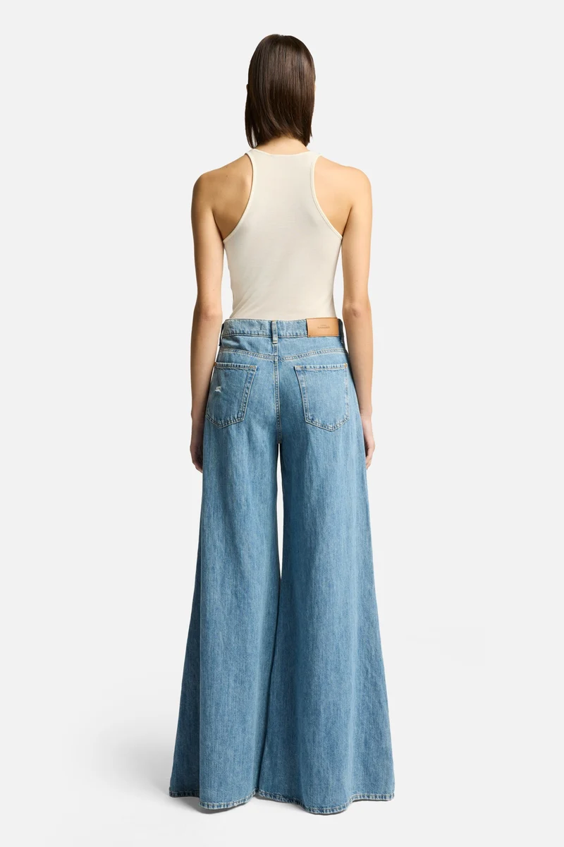 Indigo Linen Willow Palazzo Wide Leg in Arizona