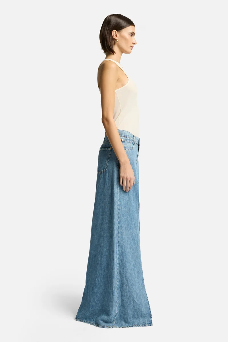 Indigo Linen Willow Palazzo Wide Leg in Arizona
