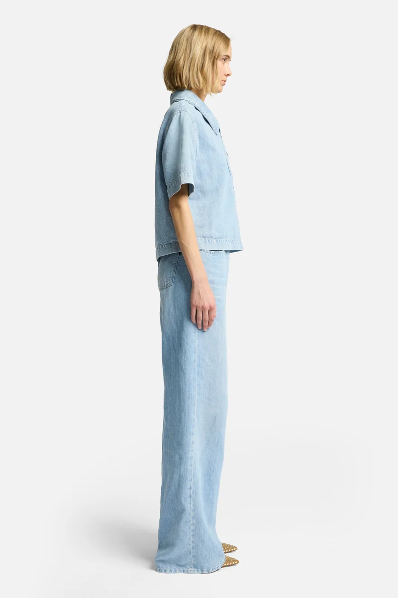 Indigo Linen Polo in Kansas