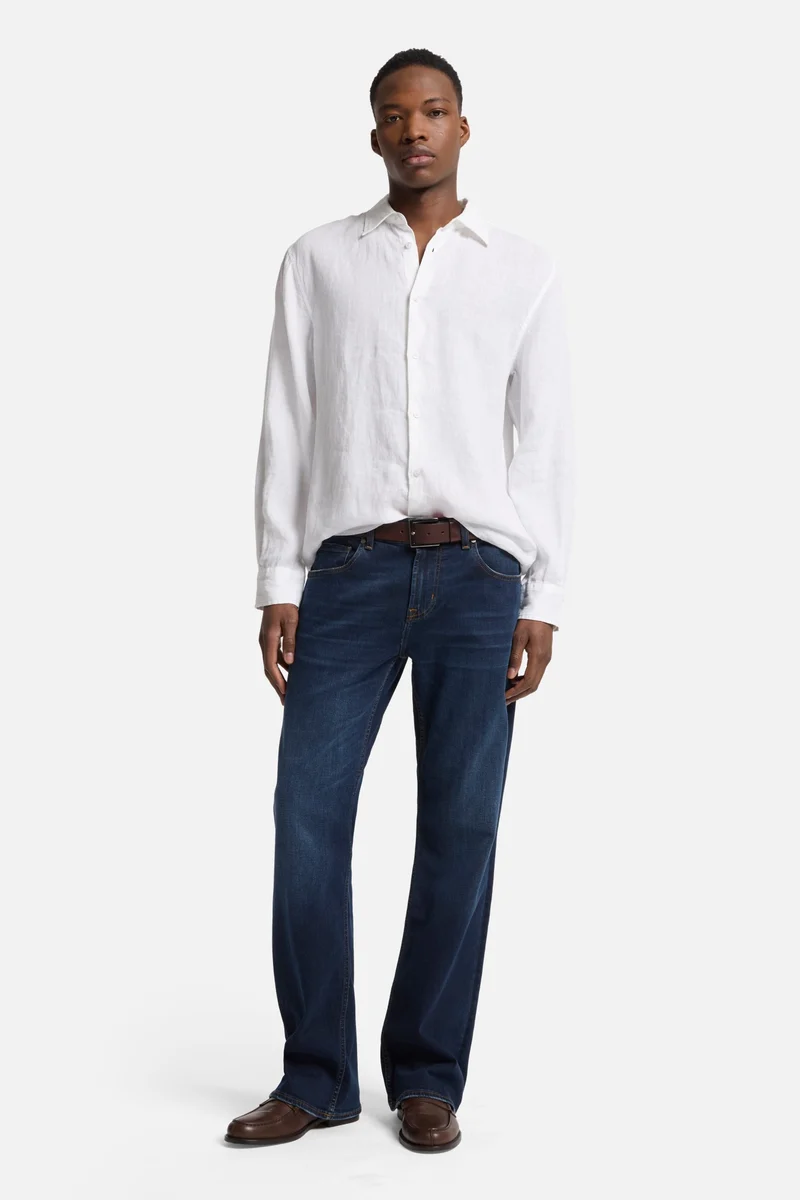 Classic Linen Button Up Shirt in White