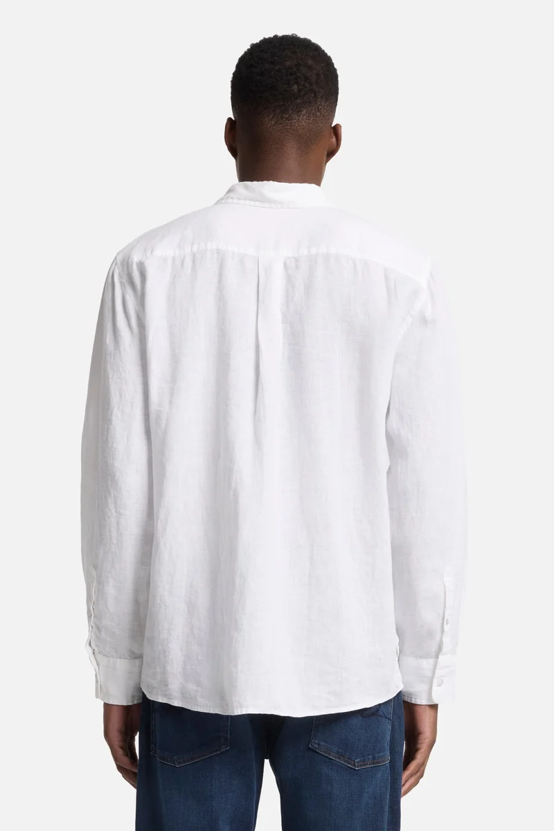 Classic Linen Button Up Shirt in White