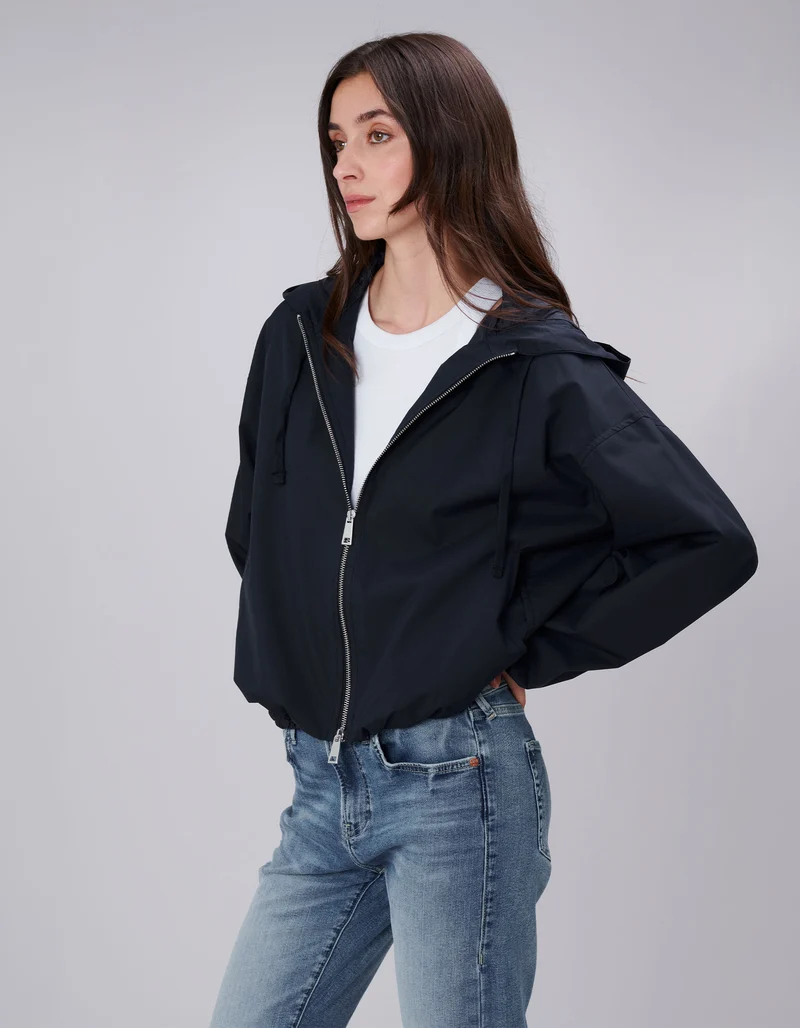 Oversize Cropped Jacke Balloon Hooded