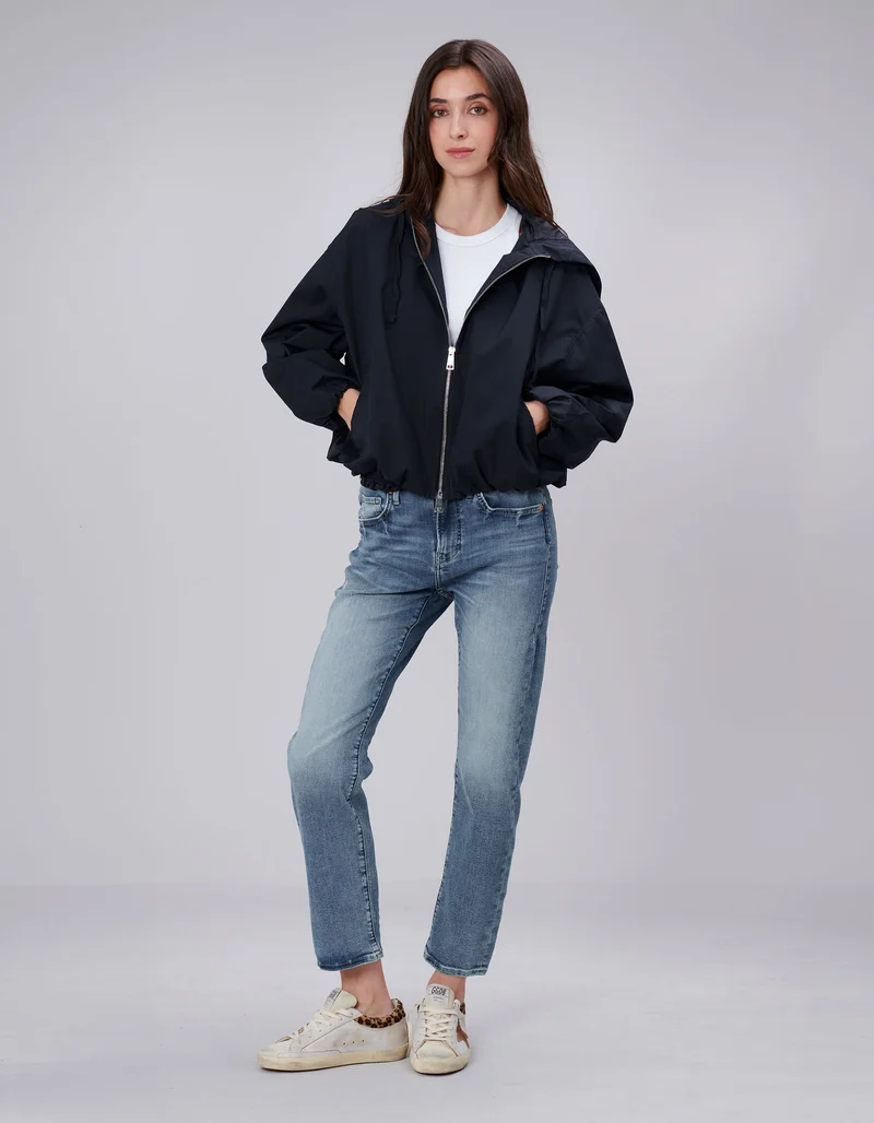 Oversize Cropped Jacke Balloon Hooded