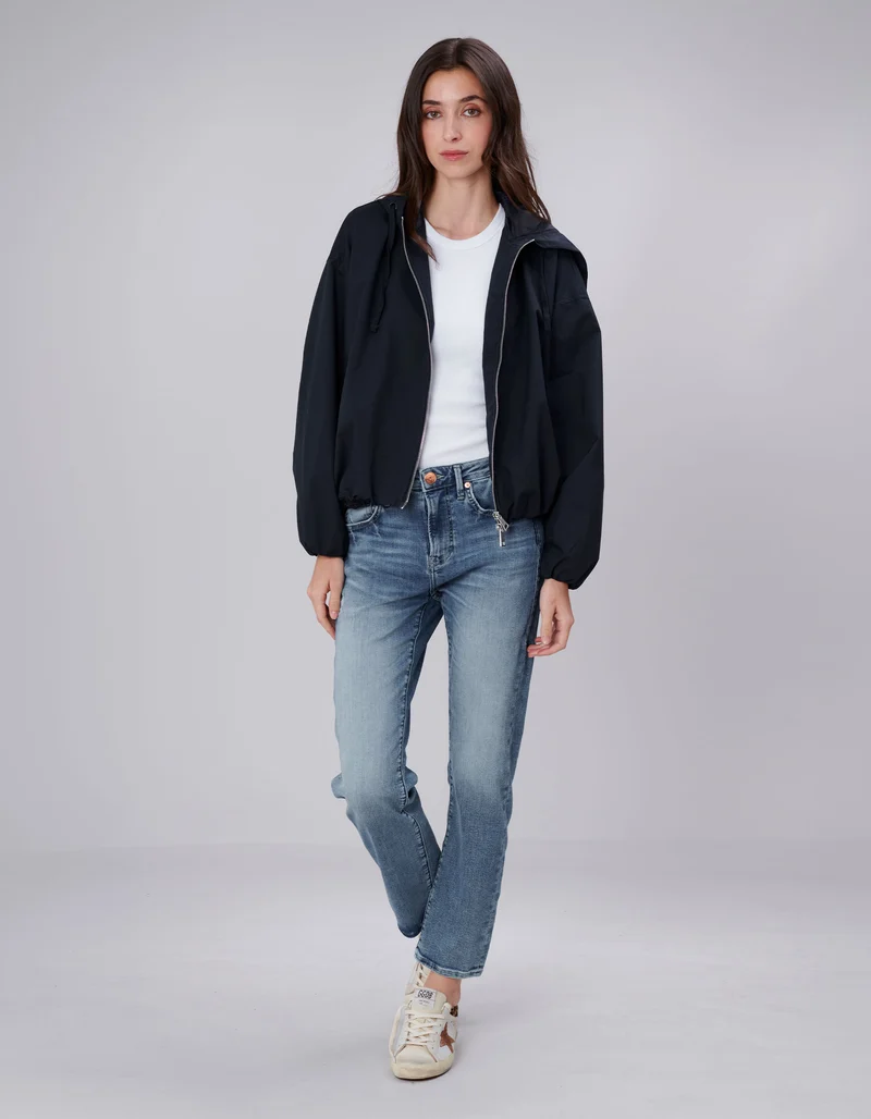 Oversize Cropped Jacke Balloon Hooded