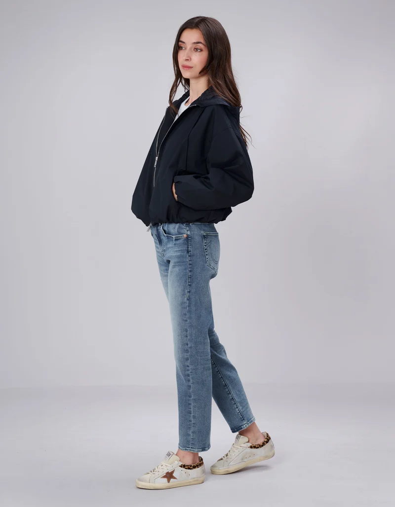 Oversize Cropped Jacke Balloon Hooded