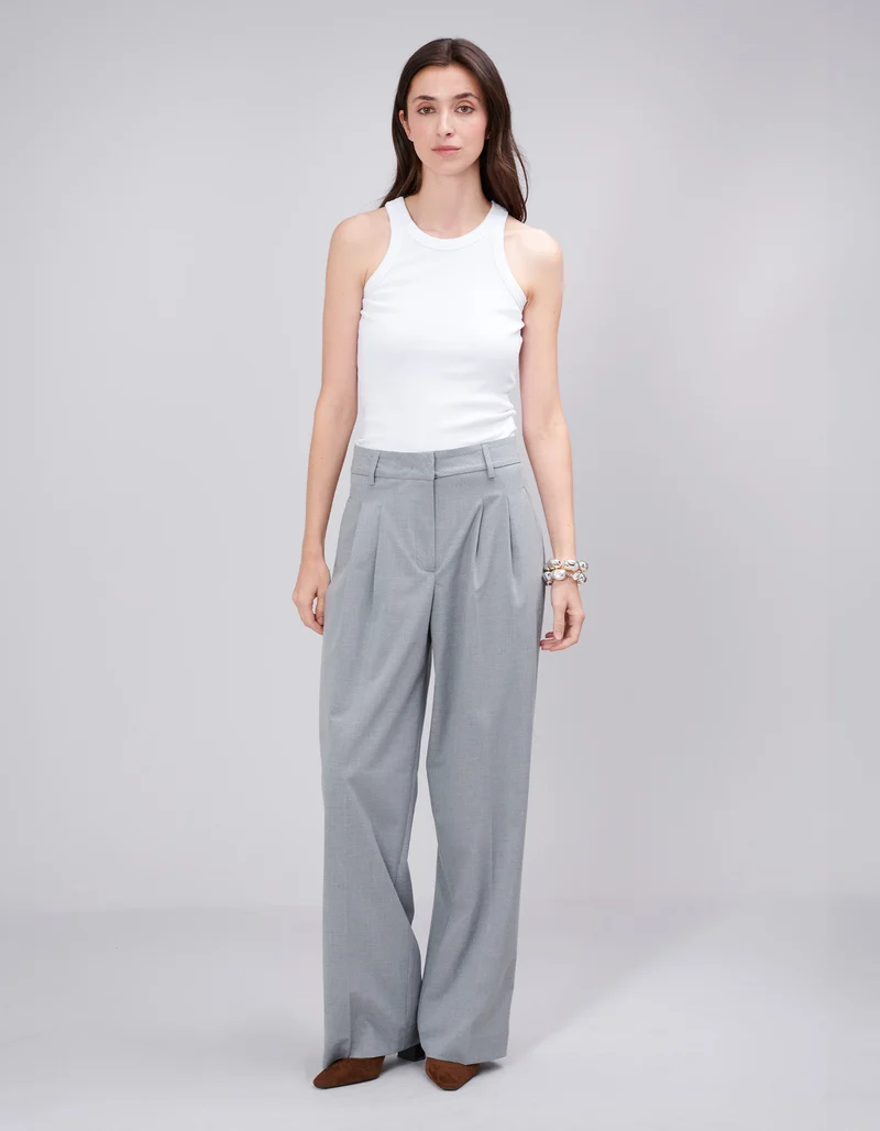 Wide-Leg Bundfaltenhose Josie