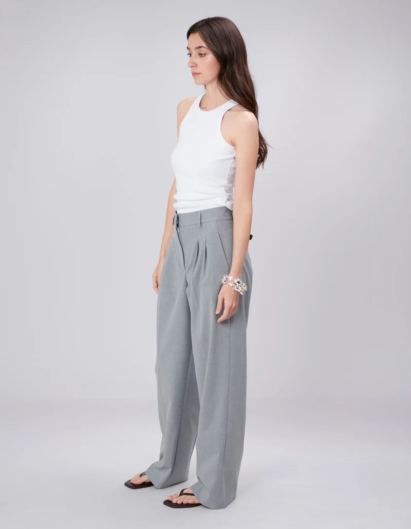 Wide-Leg Bundfaltenhose Josie