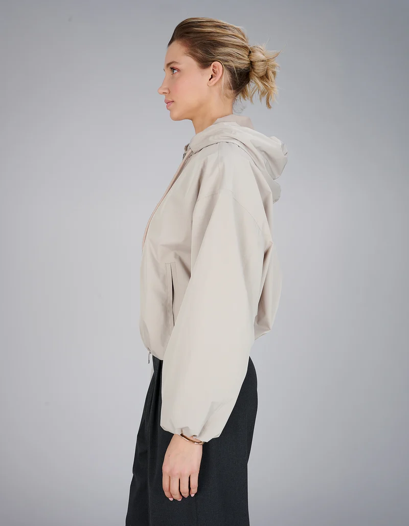 Oversize Cropped Jacke Balloon Hooded