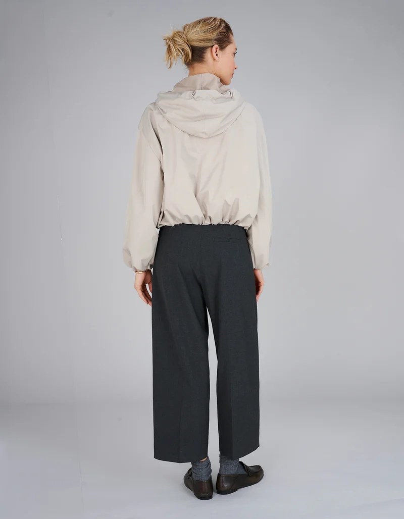 Oversize Cropped Jacke Balloon Hooded