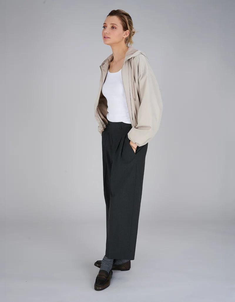 Oversize Cropped Jacke Balloon Hooded