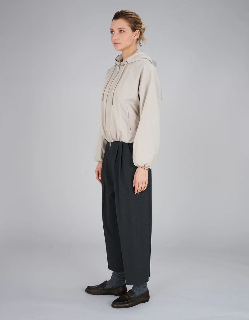 Oversize Cropped Jacke Balloon Hooded