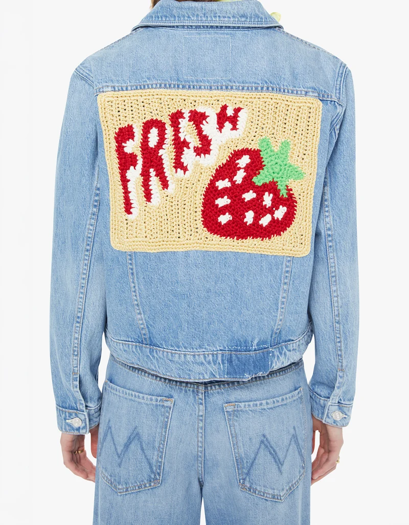Jeansjacke The Bruiser mit Häkeldetails im Rückteil