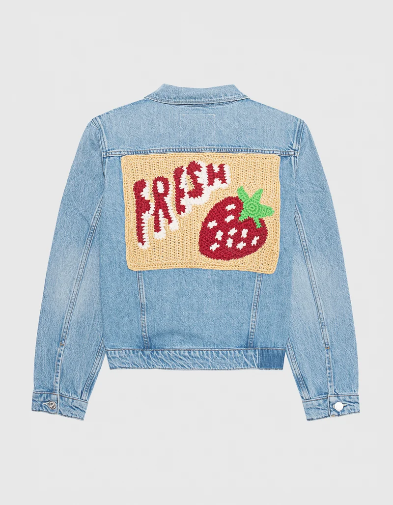 Jeansjacke The Bruiser mit Häkeldetails im Rückteil