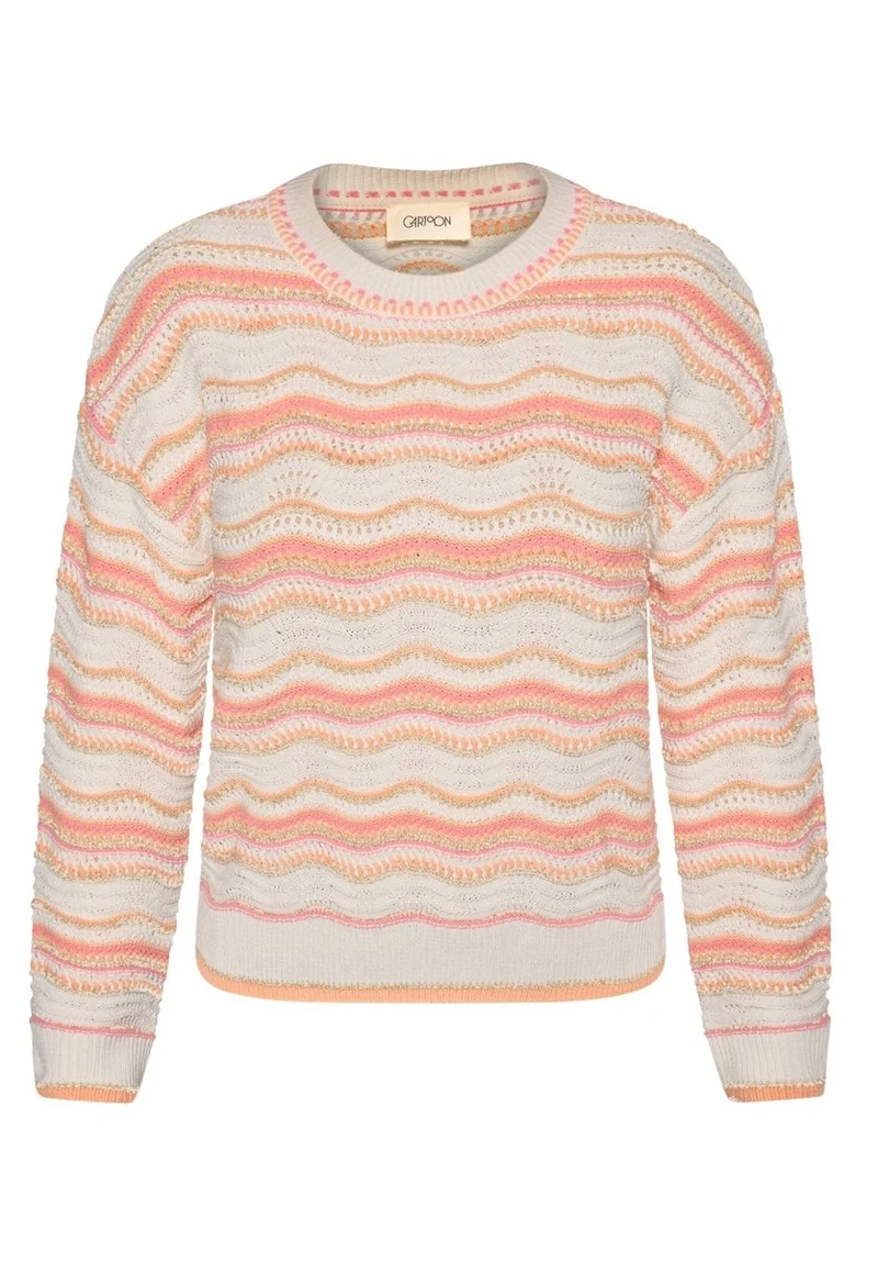 Cartoon Strickpullover Kurz 1/1 Arm