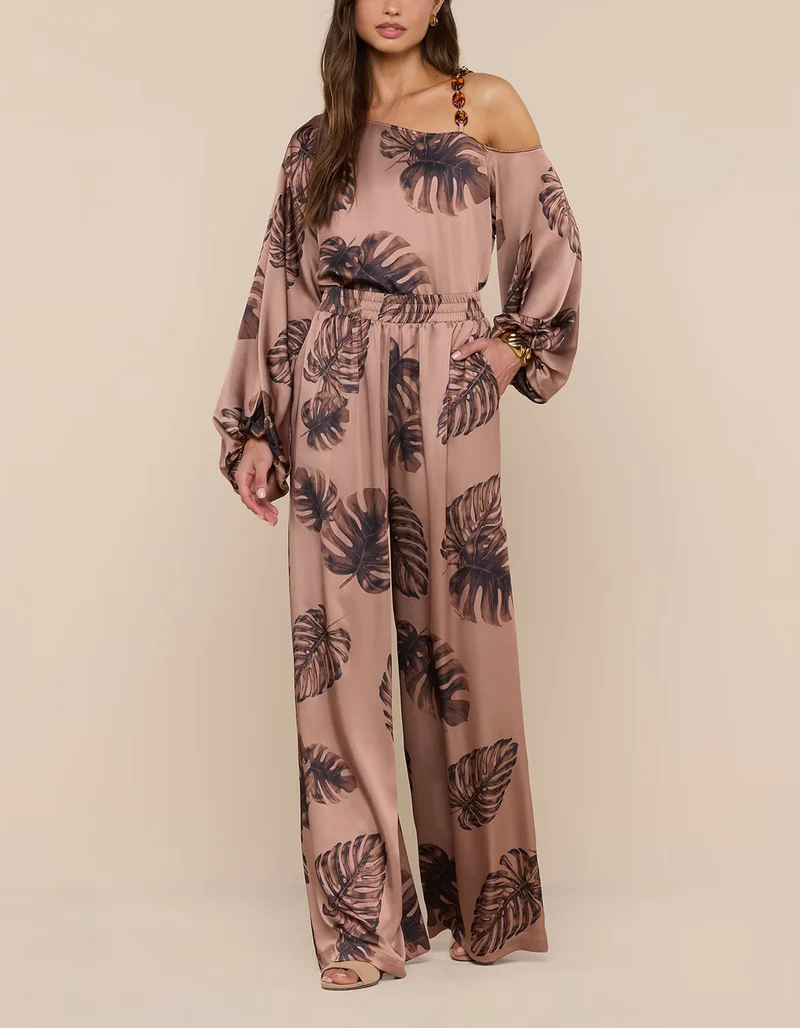 Bedruckte Wide-Leg Hose Lillian