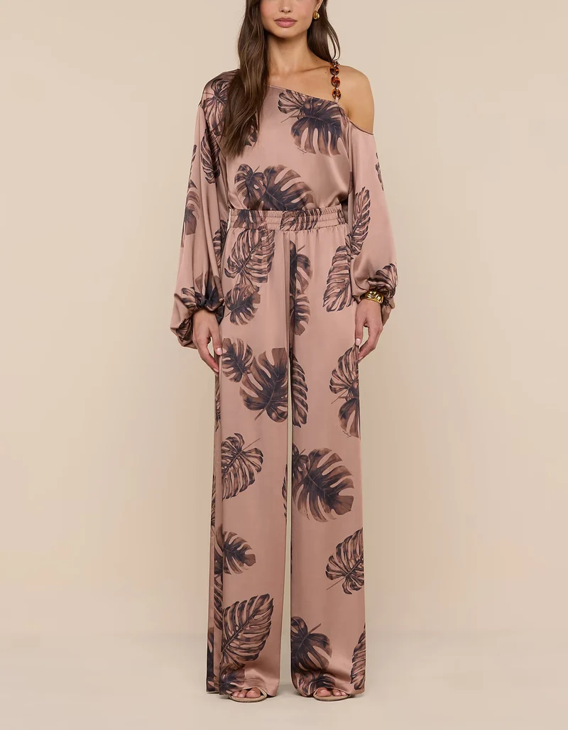 Bedruckte Wide-Leg Hose Lillian