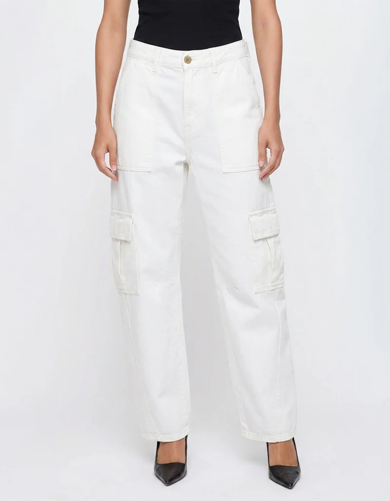 High-Rise Cargo-Jeans Barrel
