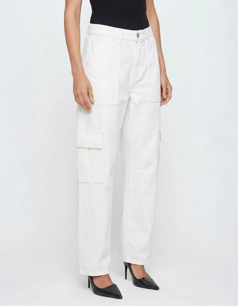 High-Rise Cargo-Jeans Barrel