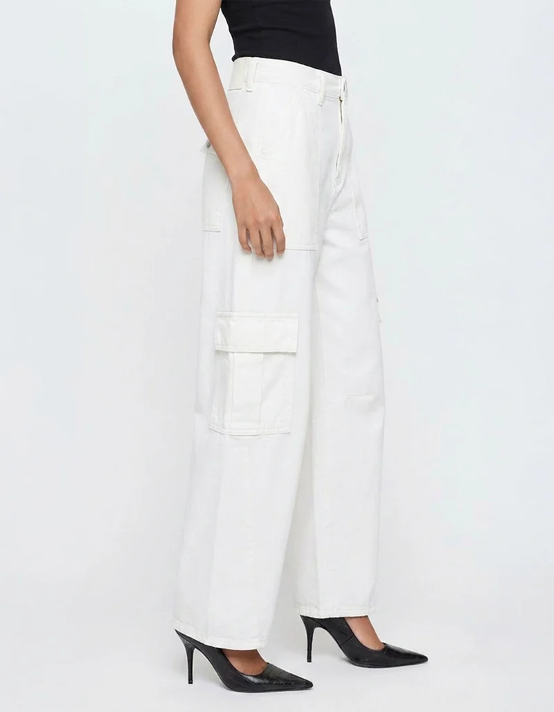 High-Rise Cargo-Jeans Barrel