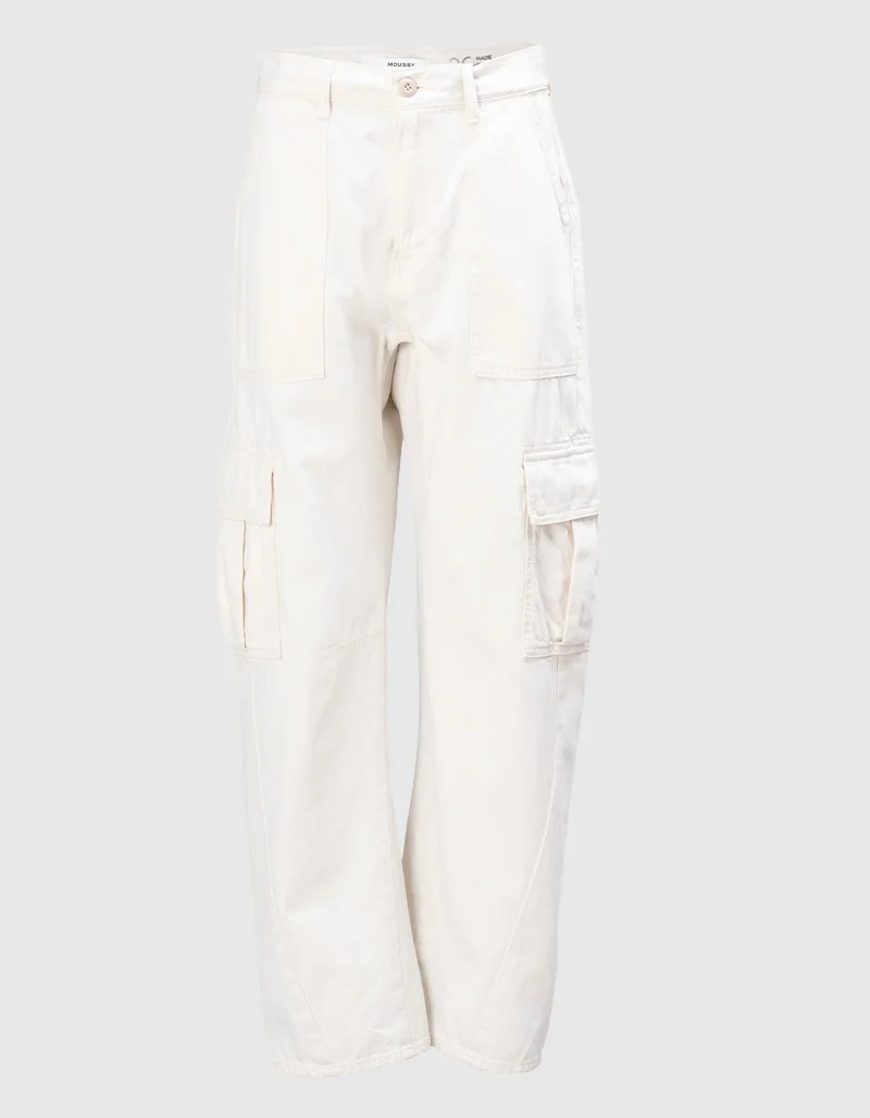 High-Rise Cargo-Jeans Barrel