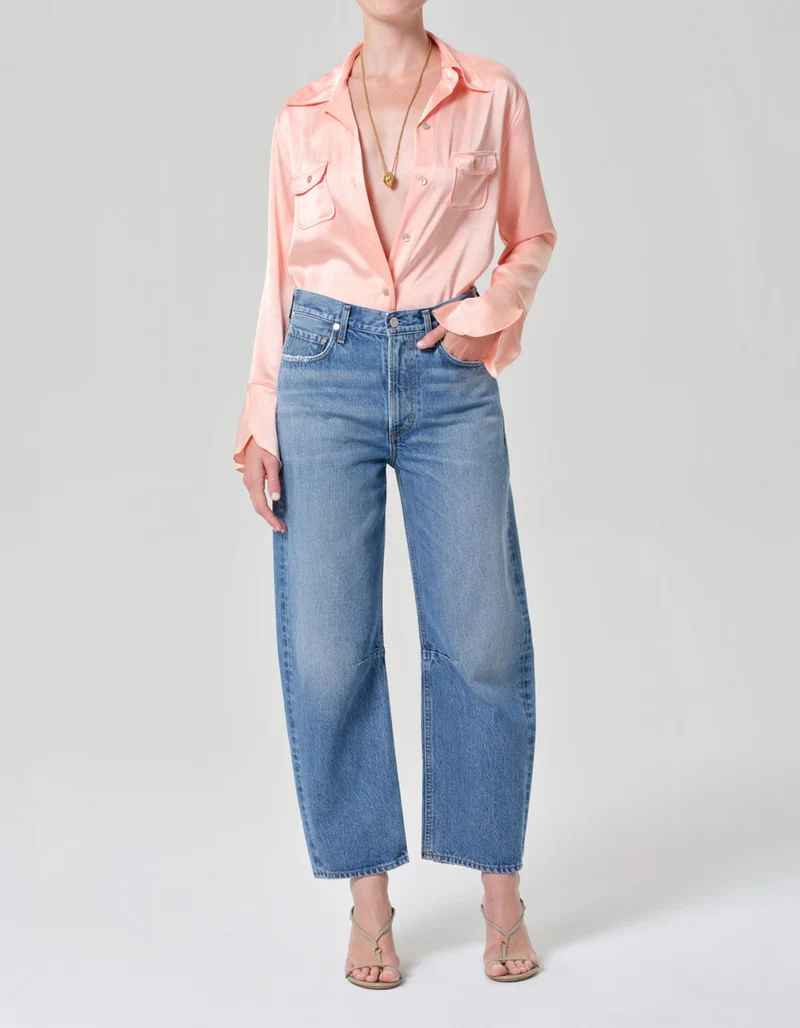 Relaxed High-Waist Barrel-Leg Jeans Miro