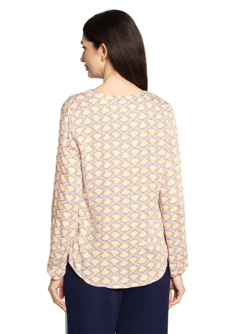 Cartoon Bluse mit Krawattenmuster